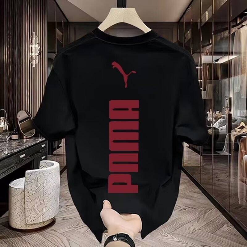 Heavy Cotton Short-sleeved Men's T-shirt Summer American Style High-end Trendy Printed Round Neck Half-sleeved Men's Loose Casual Top Heavy Cotton Short-sleeved Men's T-shirt Summer American Style High-end Trendy Printed Round Neck Half-sleeved Men's Loose Casual Top