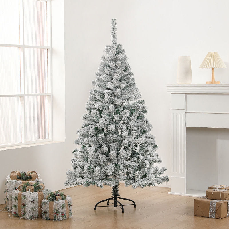 Árbol de Navidad de PVC gran encriptación flocado blanco árbol de simulación de nieve 0.45m - 2.1m decoración de suelo en stock