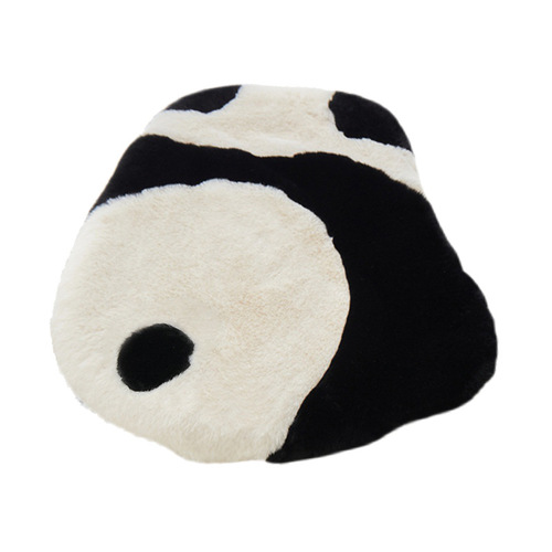 Car Seat Cushion Imitation Rabbit Fur Cute Panda Car Seat Cushion for All Seasons Creative Winter Warm Car Seat Cover