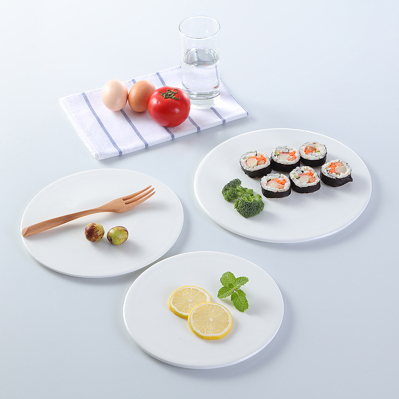 純白陶瓷盤子西餐盤牛排盤平板盤子蛋糕盤壽司盤日式擺盤酒店餐具