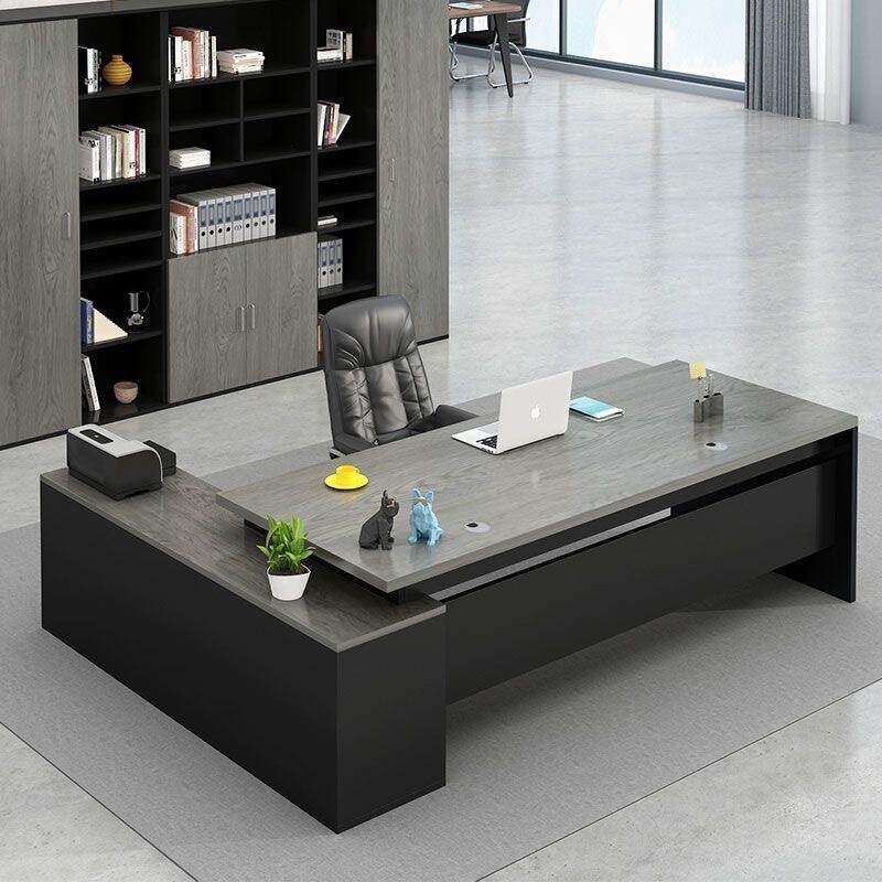Simple Office Desk, Modern Office Furniture, Desk and Chair Combination, Manager's Desk, President's Desk, Single-Person Desk, Executive Desk, Boss's Desk