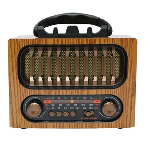 Foreign trade manufacturers multi-functional wood retro radio full-band pluggable home audio radio for the elderly
