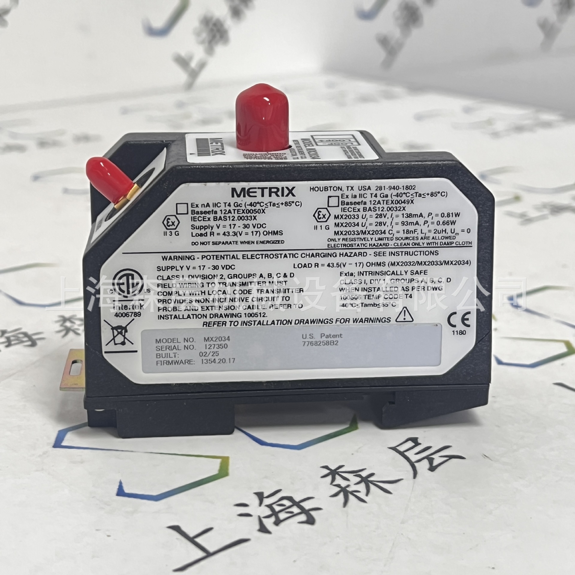 MX2034-01-02-05-05-01-005-00美国迈确Metrix变送器保护表现货