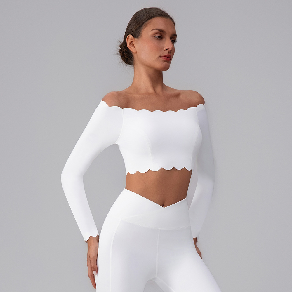 Diez recuerdos vestidos de yoga con hombro con cojín de pecho chaleco de manga larga corrida a prueba de choque taza sostén deportivo