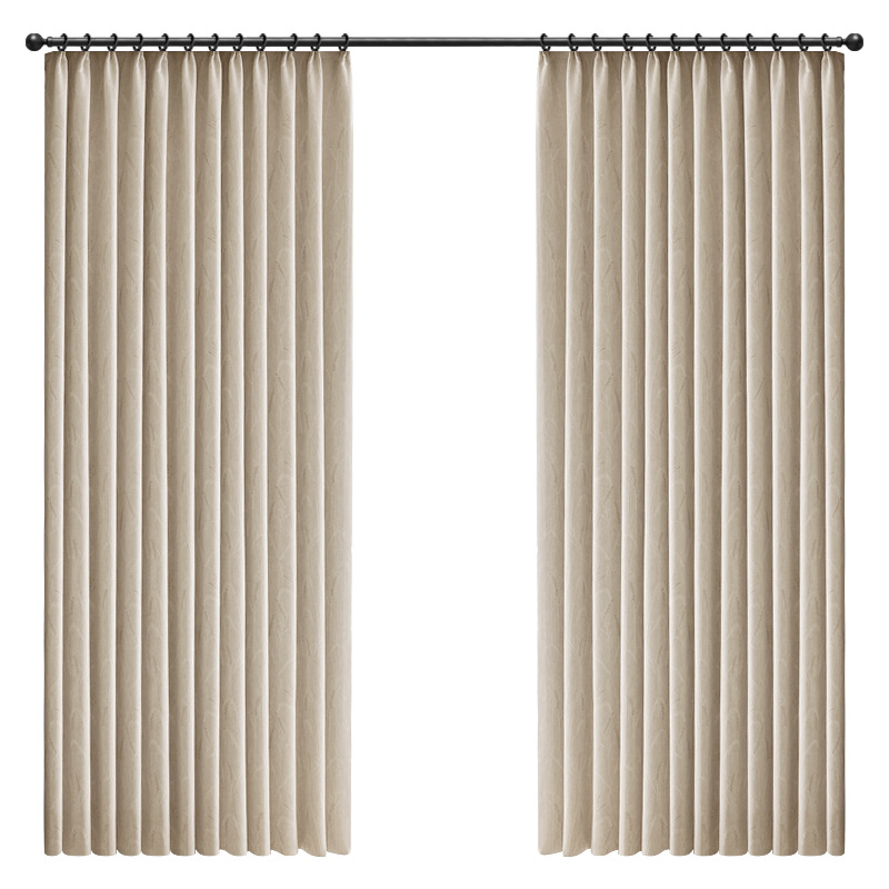 Jacquard negro espesado Schneider cortinas de alta sombración a prueba de viento y caliente dormitorio de alto nivel sensación de cortina al por mayor