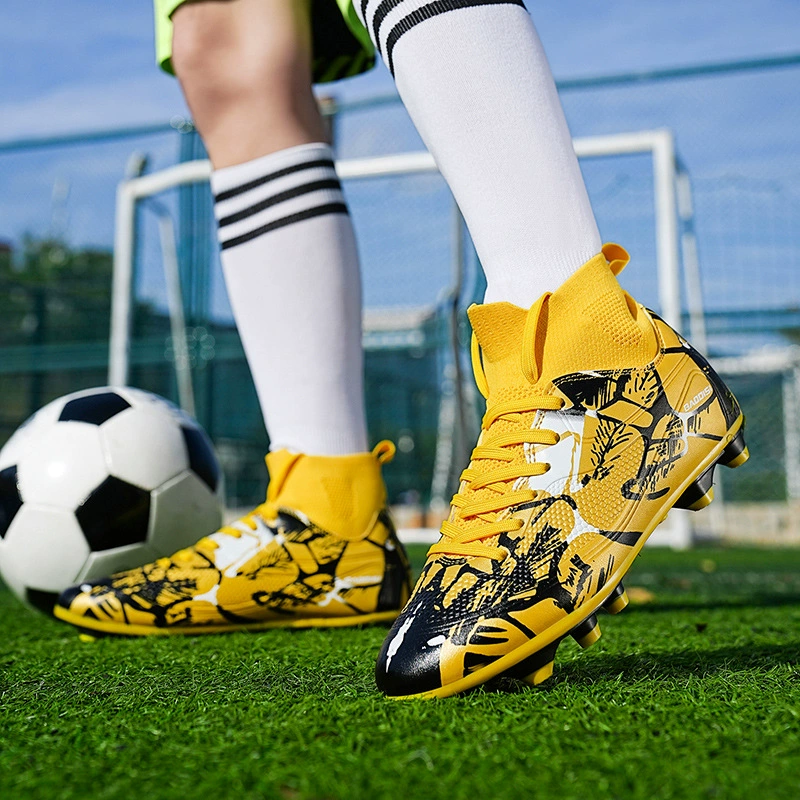 Трансграничные новые футбольные ботинки большого размера нескользящие мужские и женские кроссовки сломанные ножки