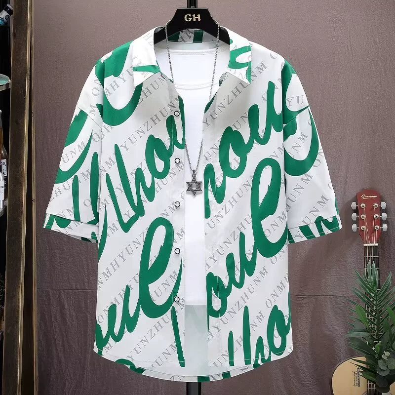 Летняя шелковая трендовая рубашка, oversize, для подростков