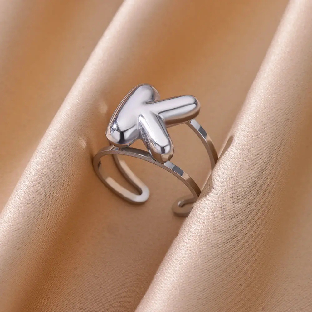 9g Weight 0.03µm-0.05µm Gold Plating Thickness PVD Coated Gold Plating Process Real Gold Plated Plating Material Stone-Free Inlay Material Open Rings Classification 1 Piece Quantity Casual, Daily Occasion 304 Stainless Steel Material Letter Pattern All Seasons Season Unisex Gender Simple Style Style Waterproof Non Tarnish, Plating Craft PVD Coated Real Gold Plated Letter 304 Stainless Steel Simple Style Waterproof Non Tarnish Open Rings 5