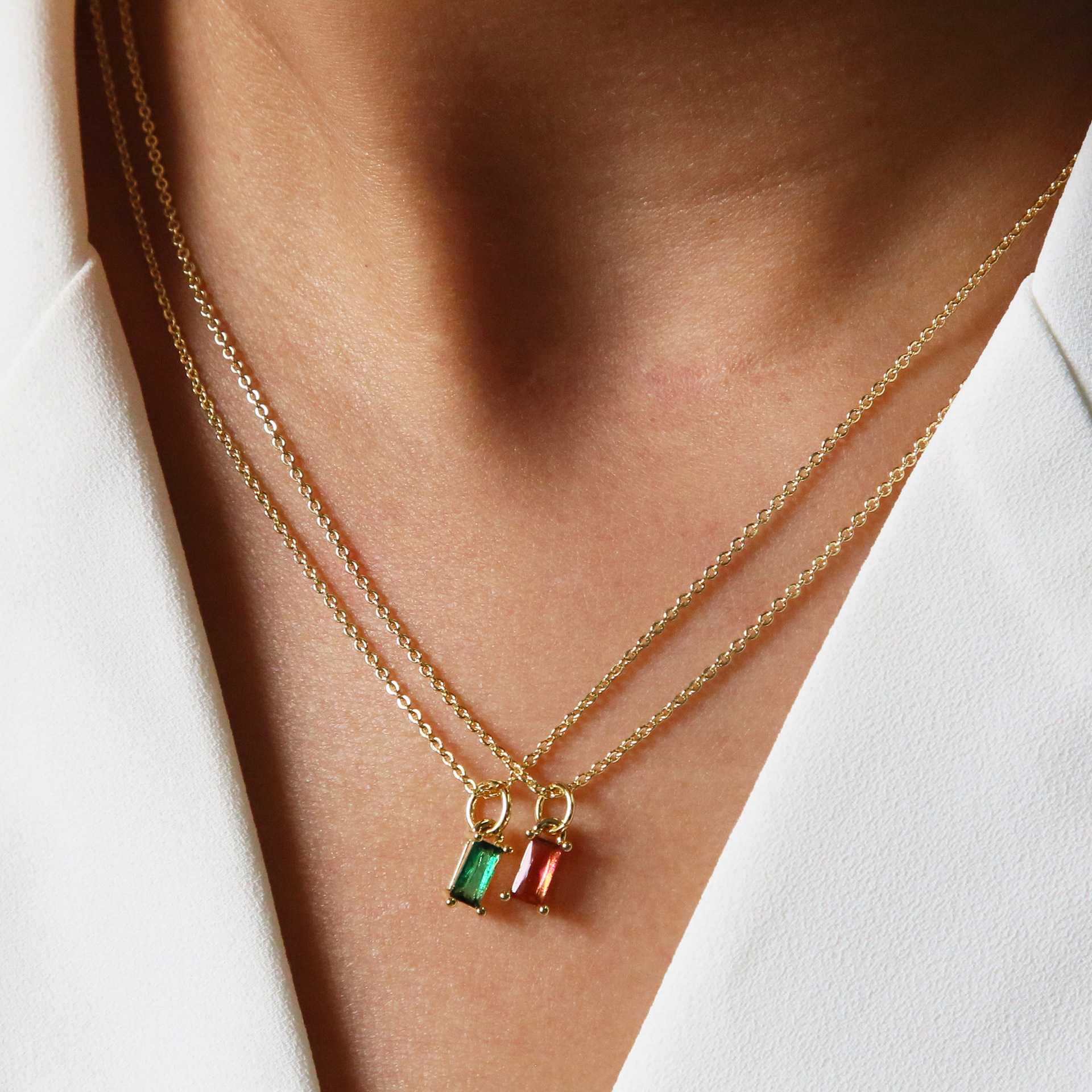 Copper, Brass Material Letter Pattern All Seasons Season Women's Gender Wholesale Jewelry Classic Style Letter Copper Brass Birthstone Plating Cable Chain Pendant Necklace