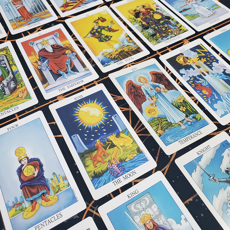Rider Waite Tarot Oracle Cards Orange Knight Party Game Deck_voghion.com