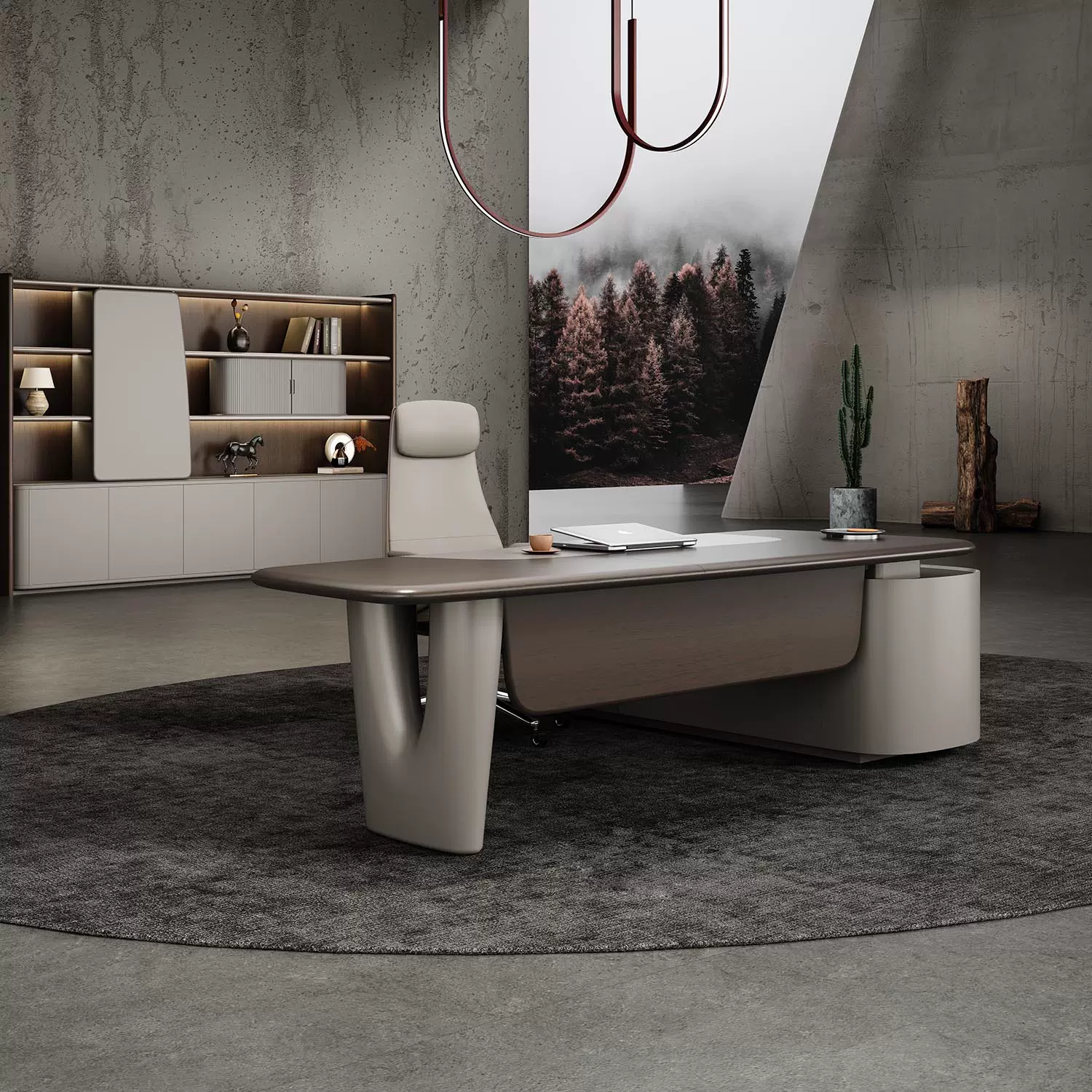 金迎老板桌办公桌设计师款总裁桌大班台总经理办公室E0领导主管桌