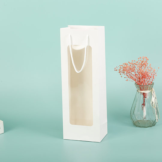 in stock Internet Popular Window Transparent Gift Bag Flower Packaging Bag Rose Gift Bag Hand Gift Window Gift Bag