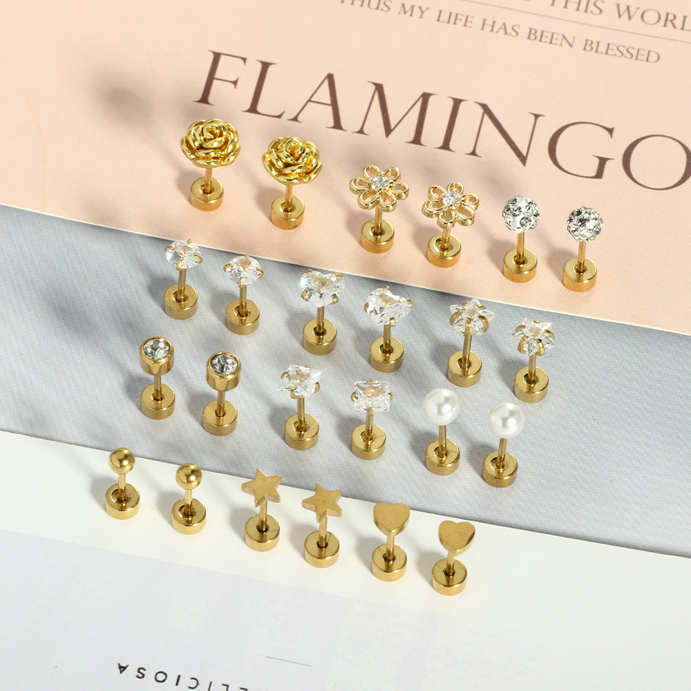 Labret piercing jewelry detail image