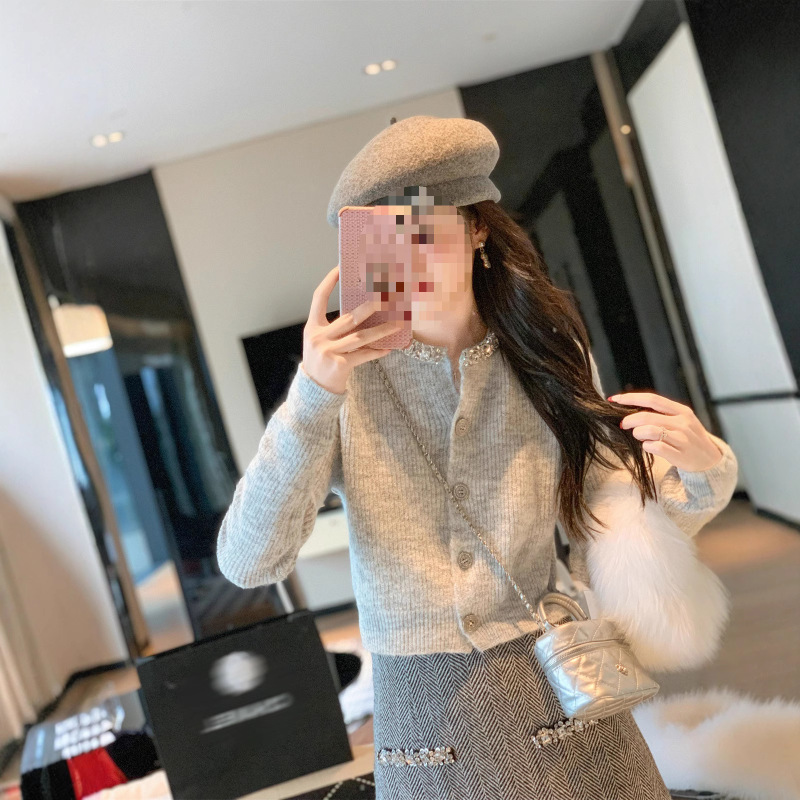 鱼兔子的兔子 小香风内搭针织上衣女春秋2025新款羊毛衫毛衣开衫|undefined