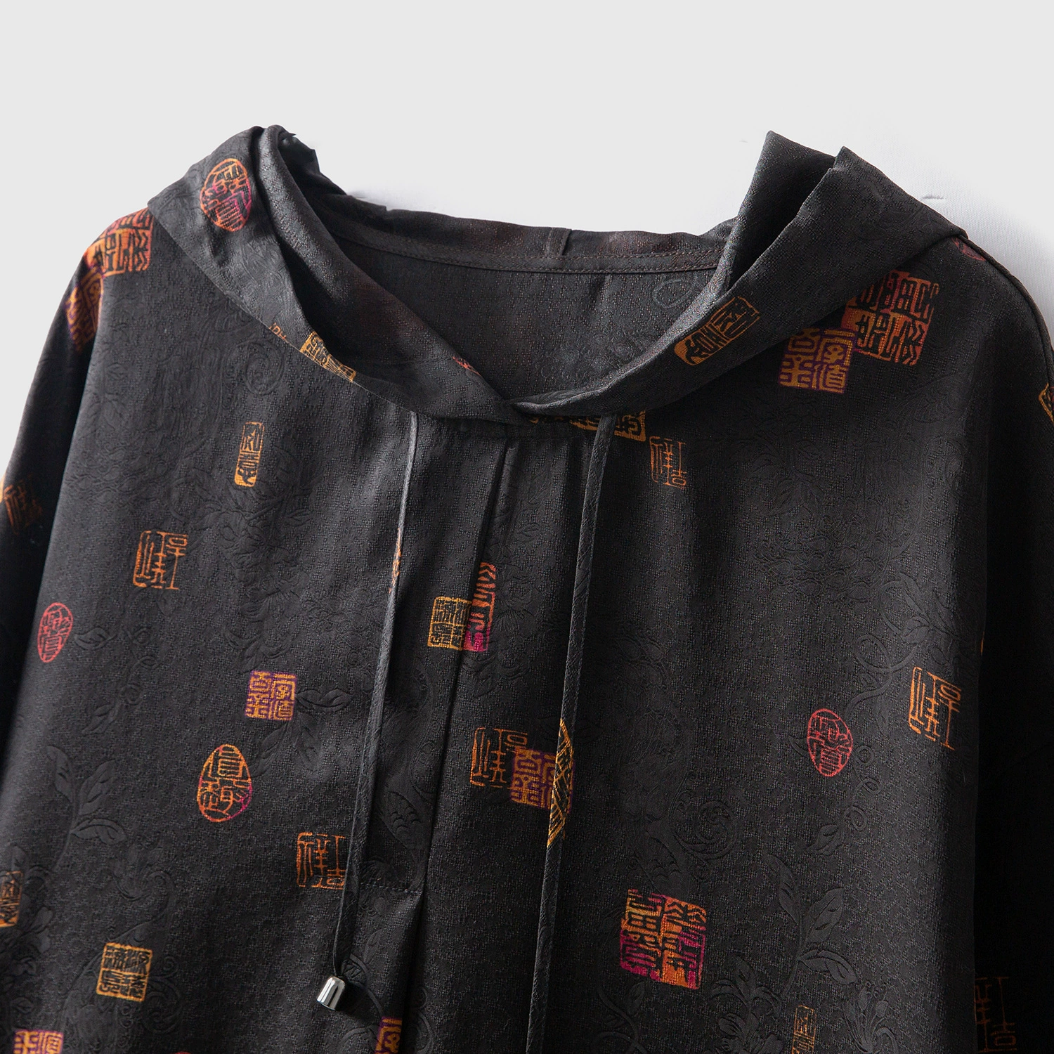 Шелковая футболка с длинными рукавами, худи, oversize