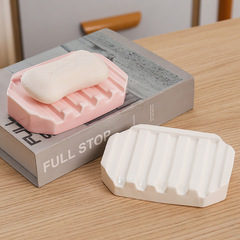 北歐簡約陶瓷肥皂盒瀝水香皂置物架不積水家用衛生間皂碟托免打孔