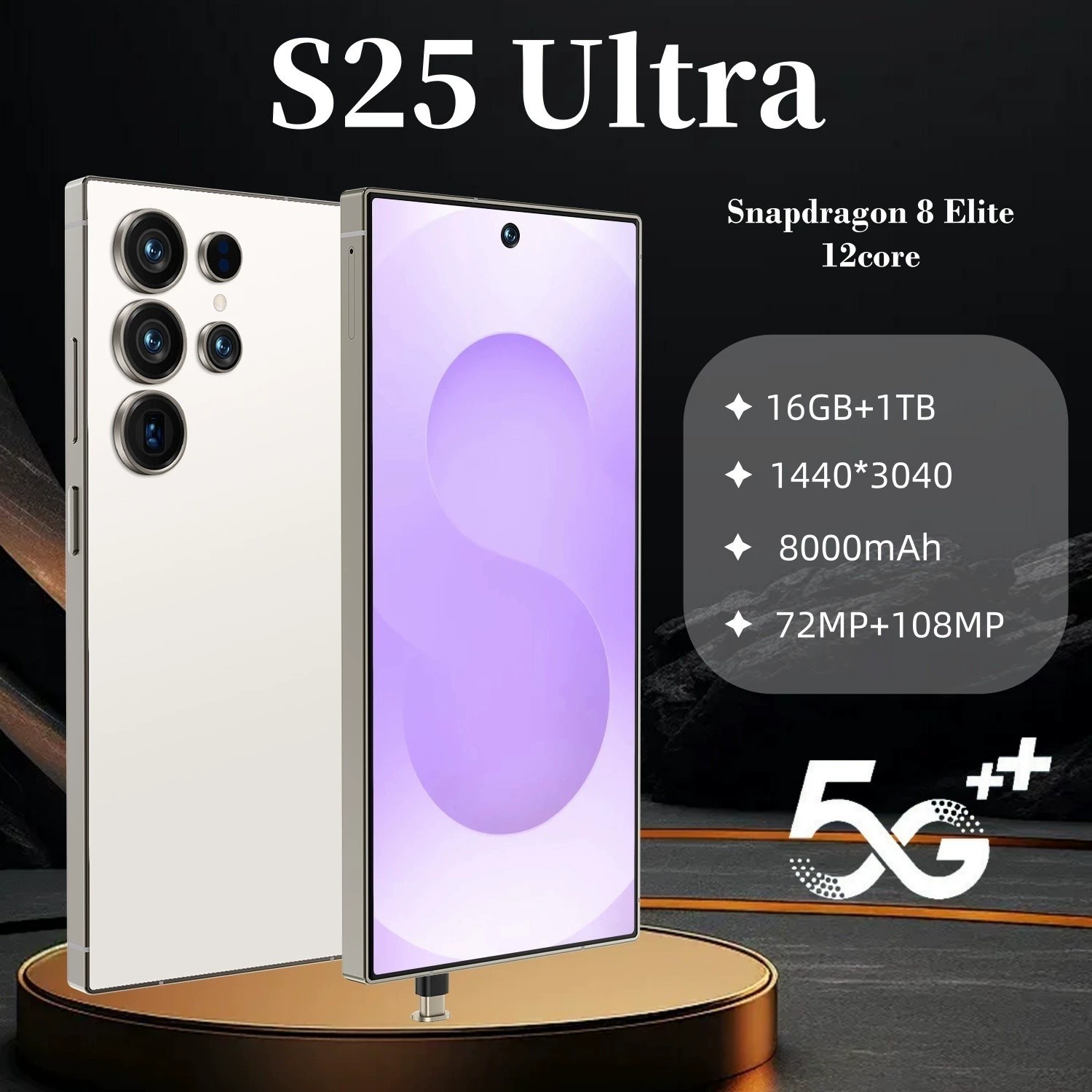 Cugo, (Торговля через границу), элитный мобильный телефон, S25, 4G, Android 12