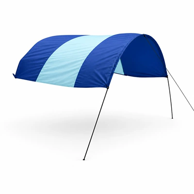Avtomobil yan çətirləri canopy, portable quick-open sunshade - three-tone-blue-3-3m-fiberglass-support-rod