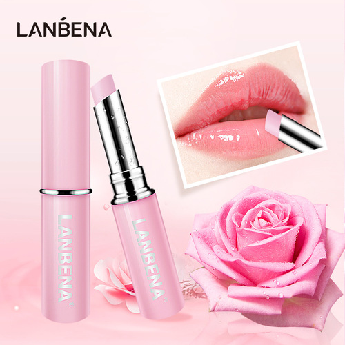 LANBENA Rose Hyaluronic Acid Warming Lip Balm Nourishing and Moisturizing Imitation Chapped 1.8g (new version)