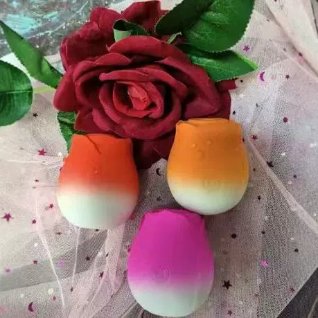亚马逊新款omysky渐变色念奴娇玫瑰花相见欢女用吸吮跳蛋自慰器Vi