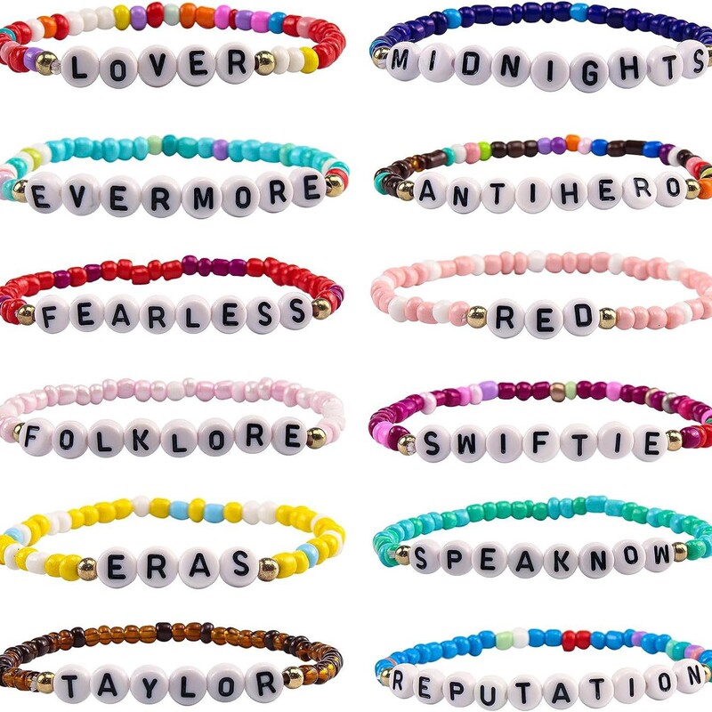 Cross-Border Taylor Swift Friendship Taylor Friend Gift Inspiration Design Rice Beads English Letter Bracelet