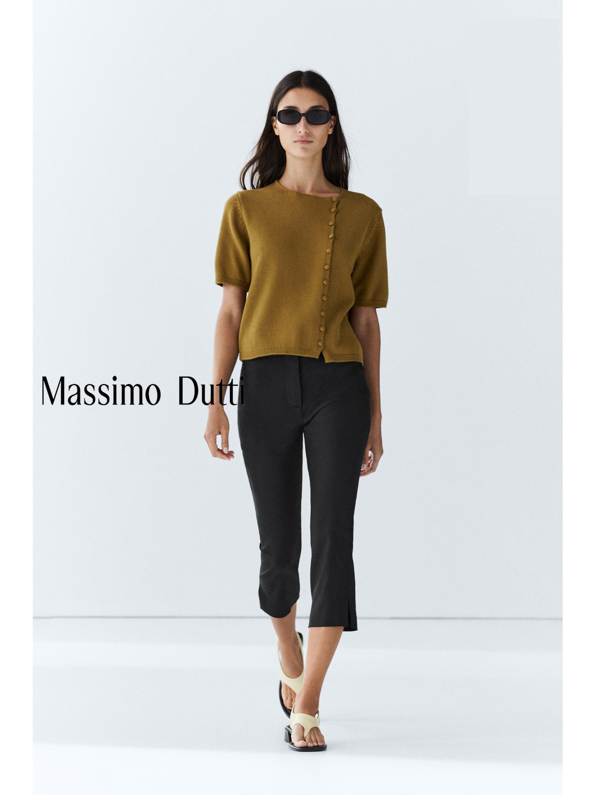 Massimo Dutti üslubunda qadın trikotaj kardigan, qısaqol