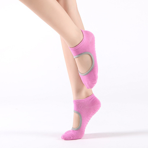 [New model in December] Cross-border Amazon best-selling yoga socks, round-toe digging holes, non-slip floor socks, glue-on socks