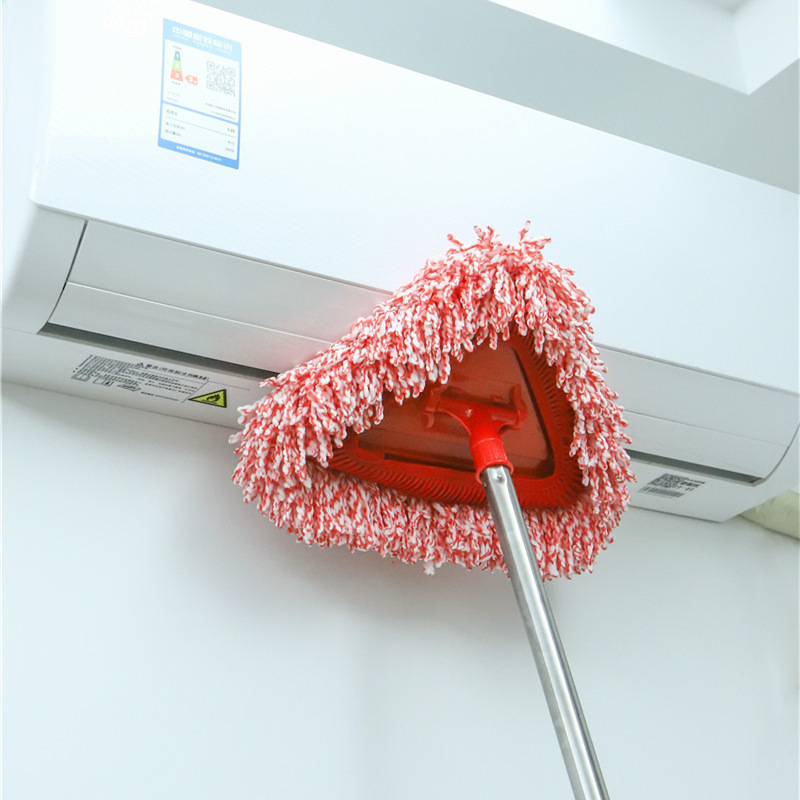 Triangle ceiling spider web retractable cleaning broom high roof cleaning dust cleaning wall roof wall Gray
