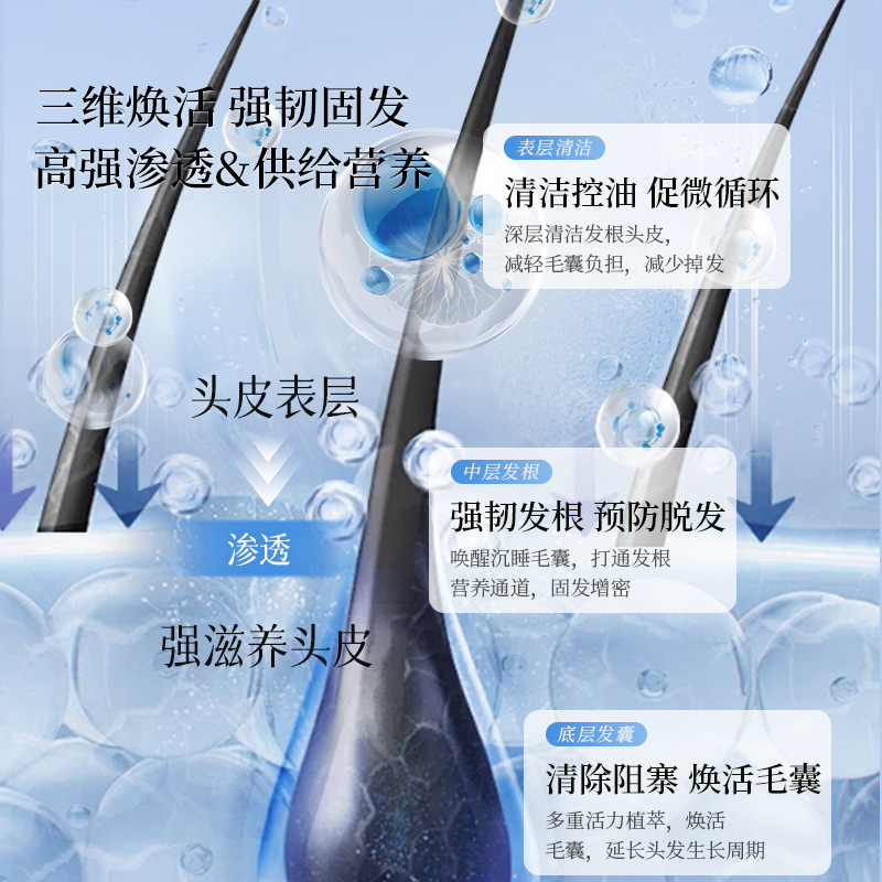 倾龄防脱固发洗发水蓬松控油补水滋养强韧发根去屑洗发液|undefined
