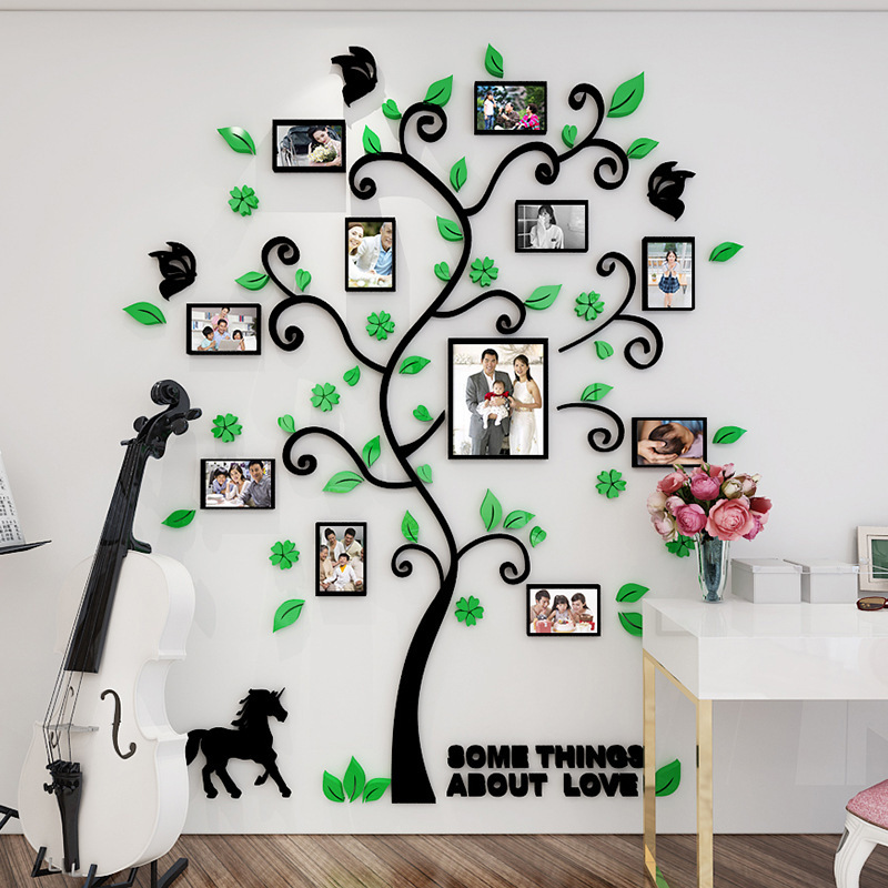 Photo Frame Tree Self-Paste Creative Photo Wall Living Room Bedroom Wall Decoration 3d Acrylic Background Wall Sticker Photo Frame Tree Self-Paste Creative Photo Wall Living Room Bedroom Wall Decoration 3d Acrylic Background Wall Sticker