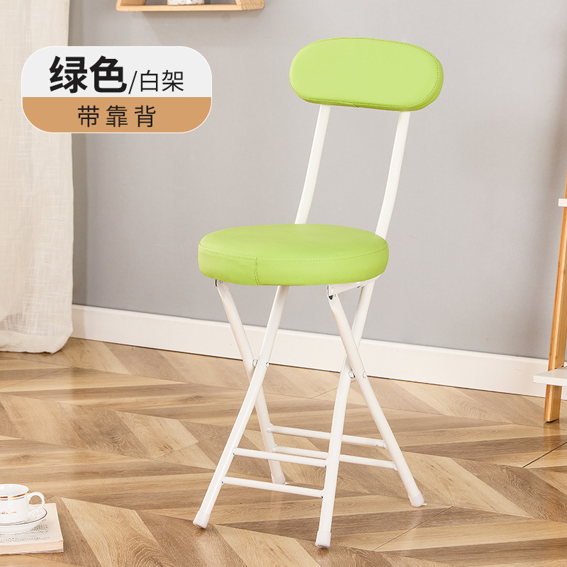 §~^*~§두꺼운 부드러운 커버와 등받이가 있는 흰색 프레임 녹색 의자§~^*~§