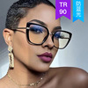 Fashionable metal brand trend glasses, cat's eye, European style