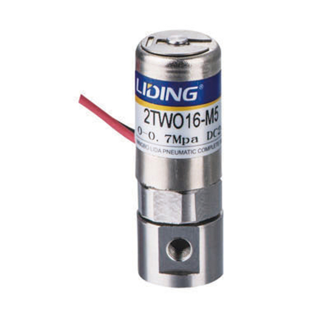 2TWA016-M5二位二通微型电磁阀配带引线 大流量不锈钢微型电磁阀