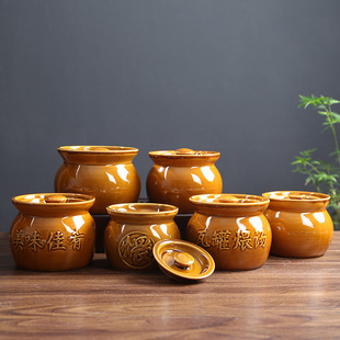 Ceramic water-proof stewed soup pot with lid Shaxian snack kitchen Bird's Nest commercial high temperature resistant stew pot