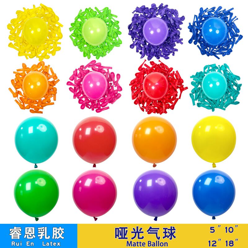 Matte Balloon 5-inch 10-inch 12-inch 18-inch birthday party decoration wedding room layout round latex balloon