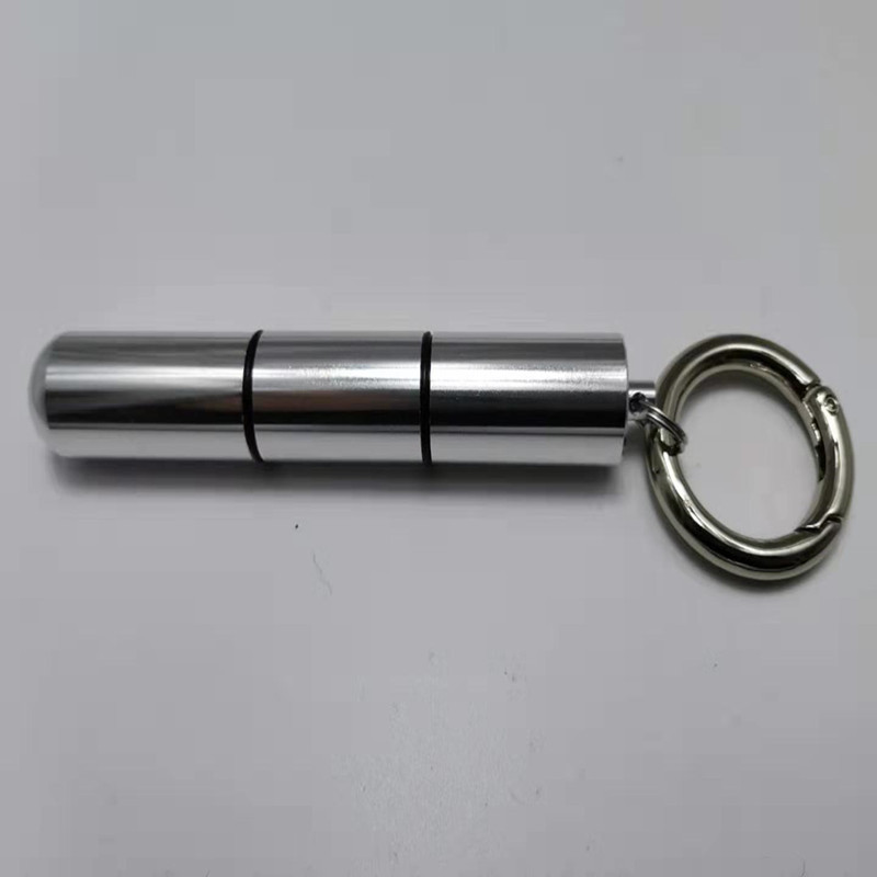 带钥匙扣个性香菸盒  便携式迷你型男士圆形烟盒防潮防压金属批发
