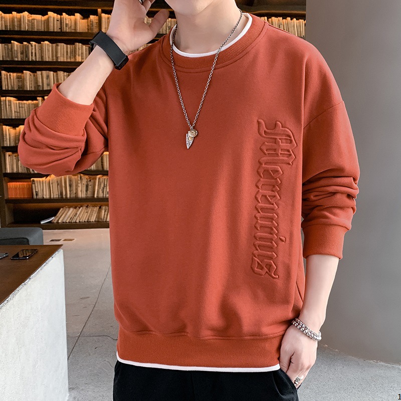 spring fashionable trend long-sleeve with a round collar