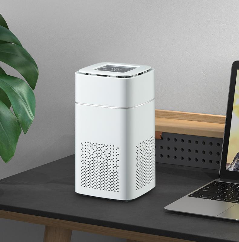 Desktop household air purifier Office smoke dust and odor removal negative ion digital display purifier Gift wholesale