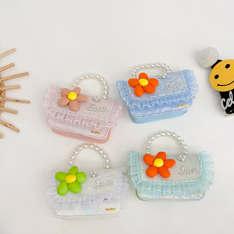 Girasol bolso del mensajero de los niños moda occidental princesa estilo coreano niña linda bebé 2022 monedero