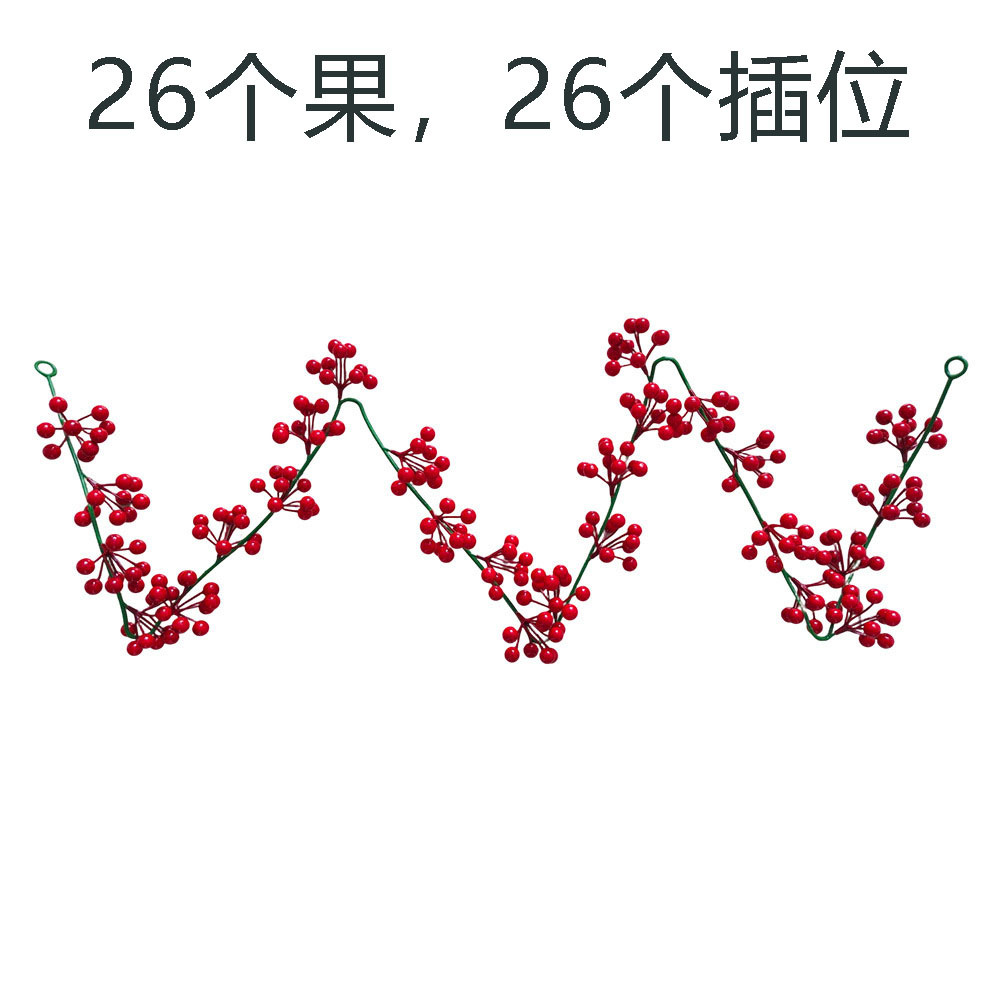 Guirnalda de bayas navideñas artificiales, popular en Instagram y Amazon, guirnalda de bayas rojas escarchadas artificiales de acacia