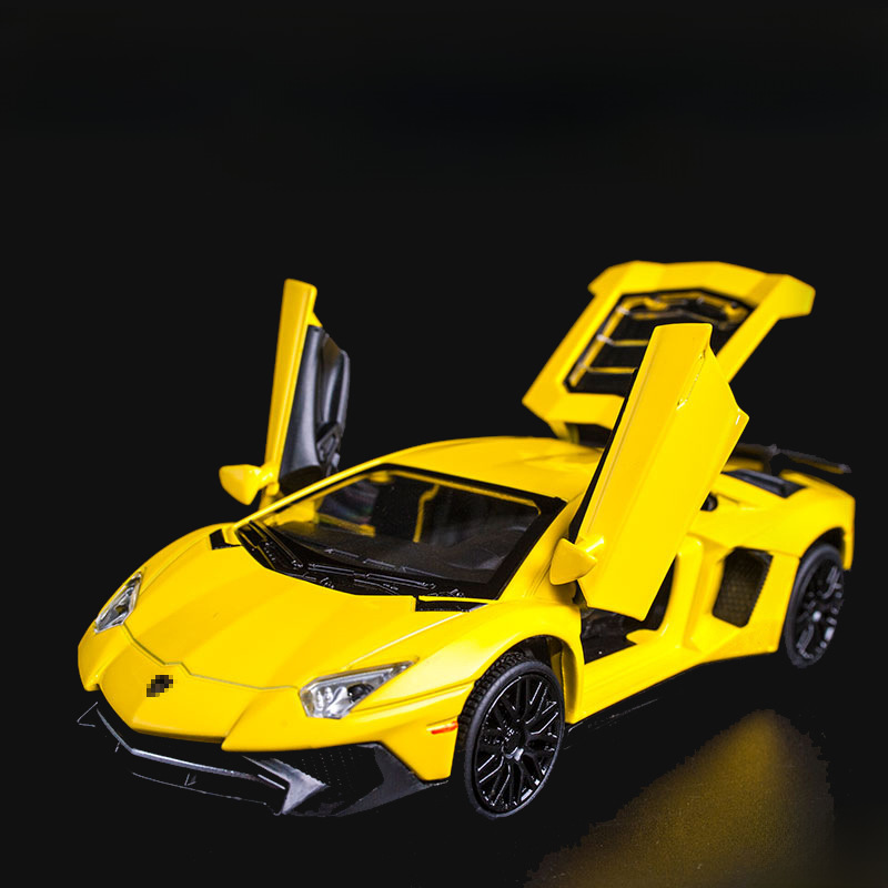 跨境散裝蘭博跑車合金車模1:32兒童男孩玩具仿真汽車模型擺件批發
