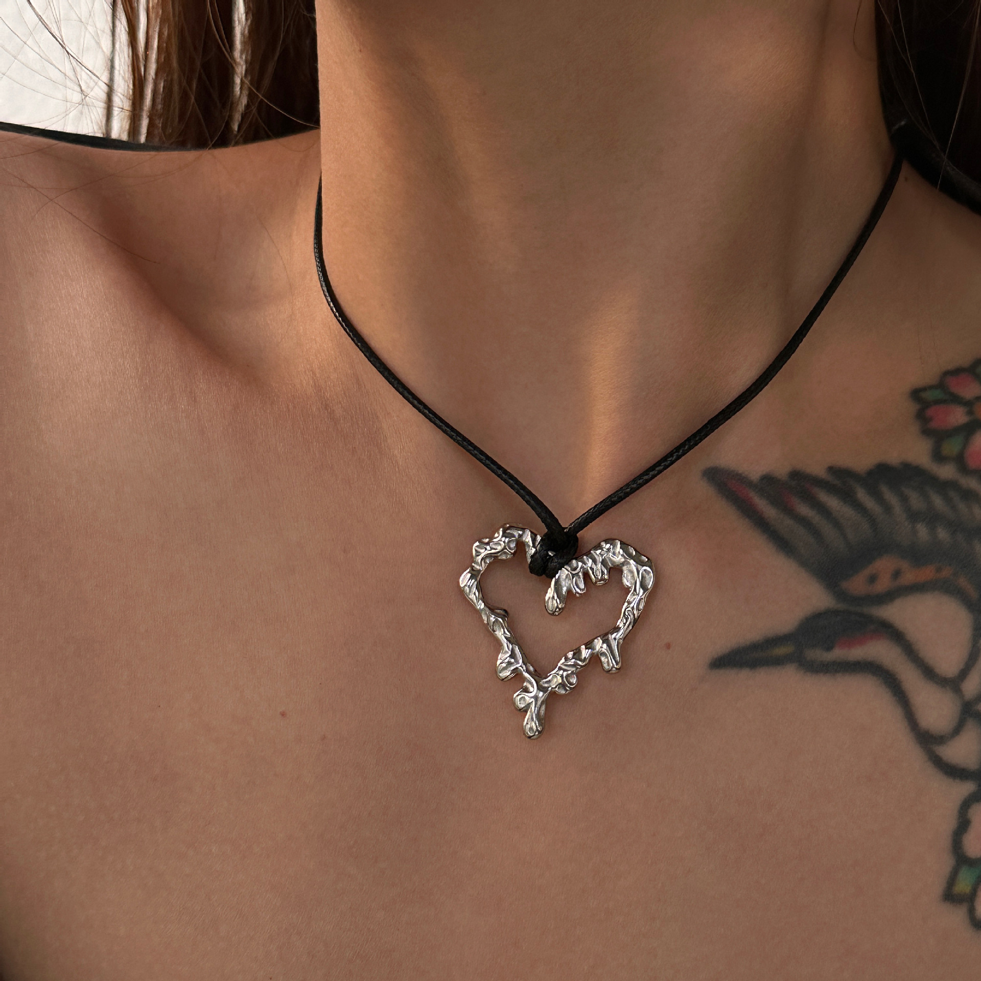 18g Weight Ion Plating (IP) Gold Plating Process Earrings, Necklace Classification 1 Piece, 1 Pair Quantity Daily, Street Occasion 304 Stainless Steel, Titanium Steel Material Heart Shape Pattern Women's Gender Retro, Classic Style Style Wholesale Retro Classic Style Heart Shape Titanium Steel Earrings Necklace 2
