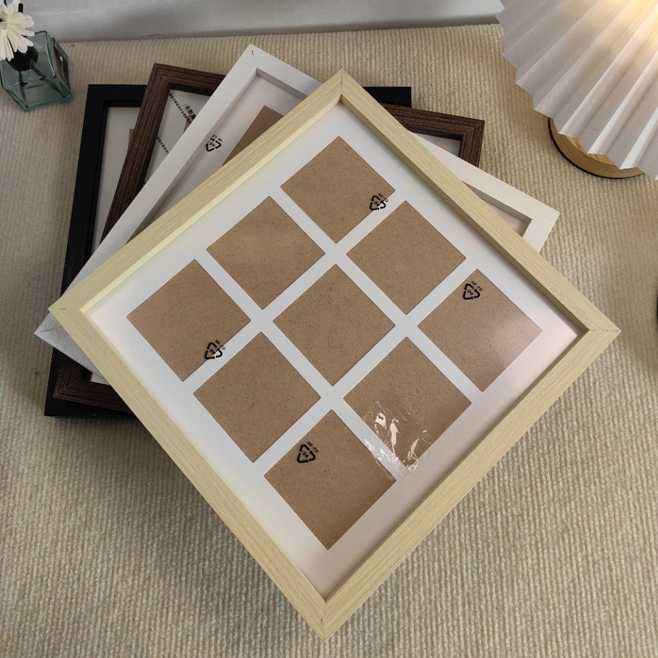 wooden retro photo frame
