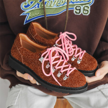 德比鞋男2025新款百搭系带单鞋休闲鞋内增高厚底翻毛小皮鞋66593J