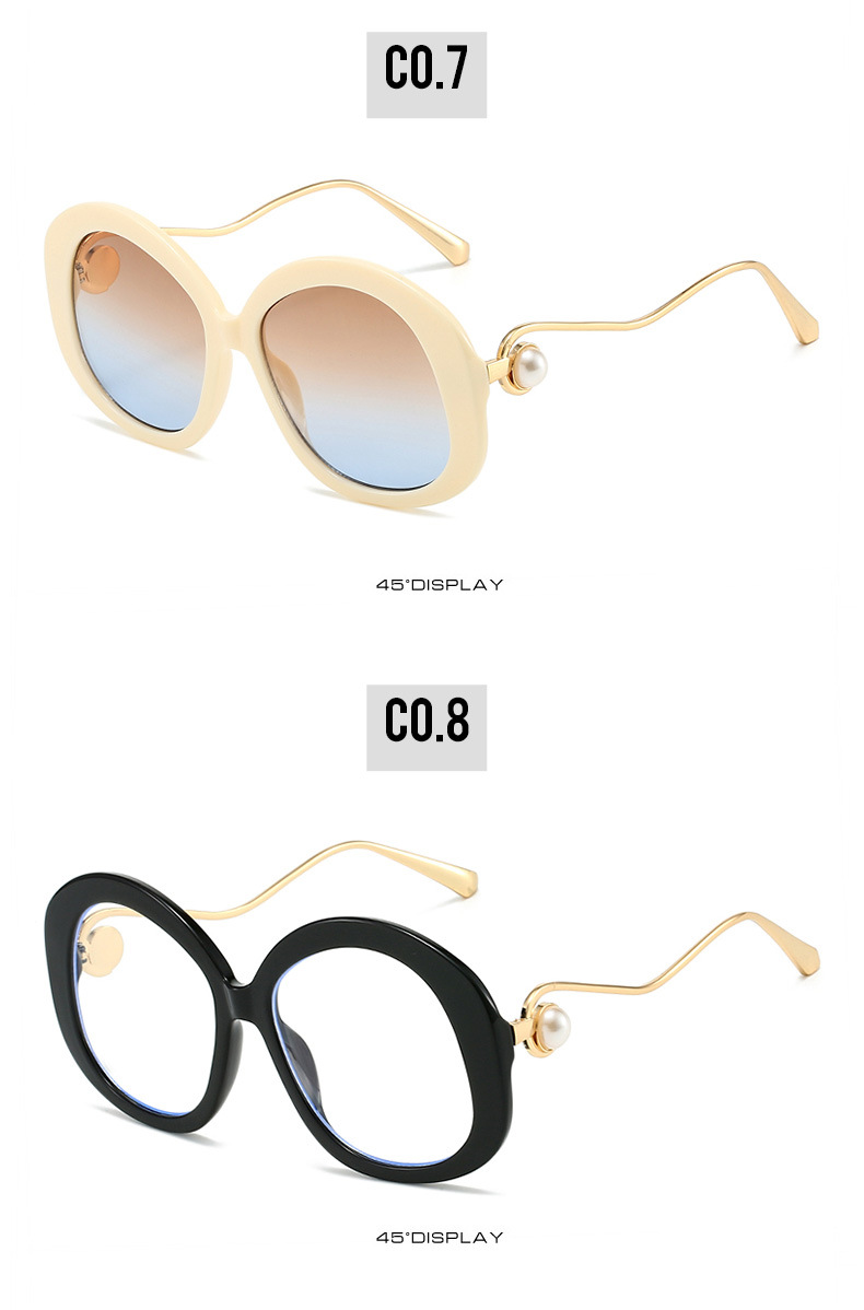 60g Weight Full Frame Glasses Structure Sunglasses Classification Ac, UV400 Protection Lens Material Round Frame Glasses Style Outdoor, Travel Occasion Color Block Pattern All Seasons Season Women's Gender Vacation, Simple Style Style Vacation Simple Style Color Block Ac UV400 Protection Round Frame Full Frame Women's Sunglasses 15