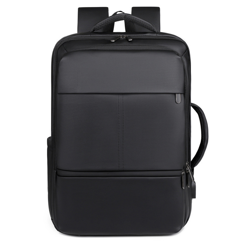 Nueva película de cuero a prueba de rociamientos mochila de gran capacidad de viaje de negocios colgante barra de tracción de embarque bolsa de computadora interfaz USB bolsa de viaje