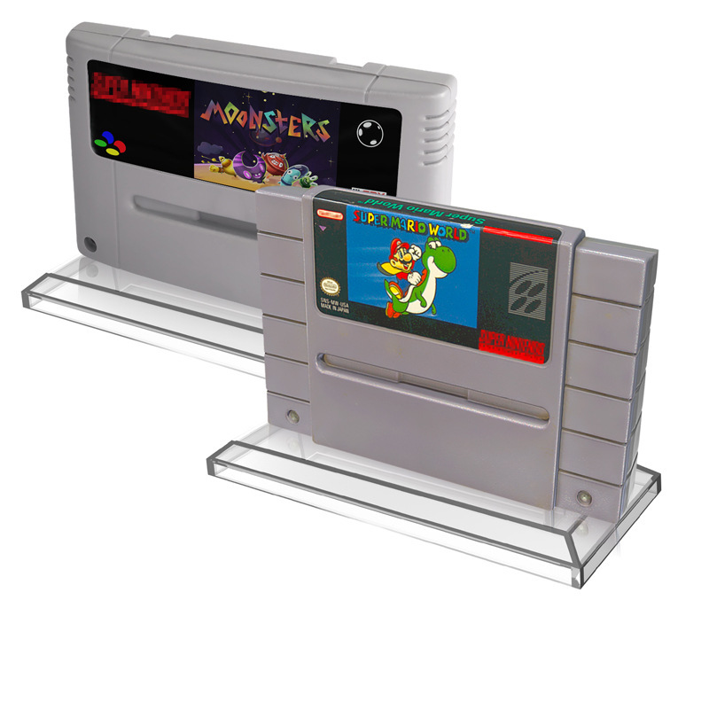 ニンテンドーSNESゲームカード展示ベースSFC日版ゲームカード展示棚アクリル透明スタンド|undefined