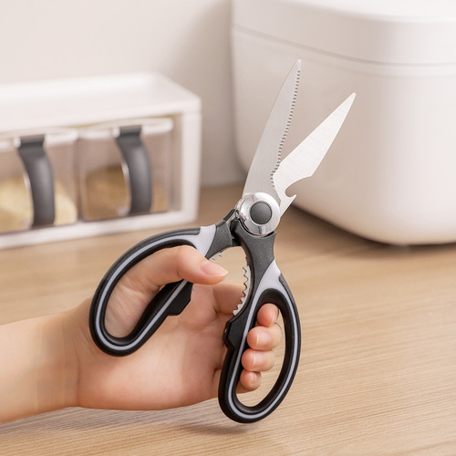 Thickened kitchen scissors wholesale strong chicken bone scissors household stainless steel panda scissors large scissors multifunctional food scissors