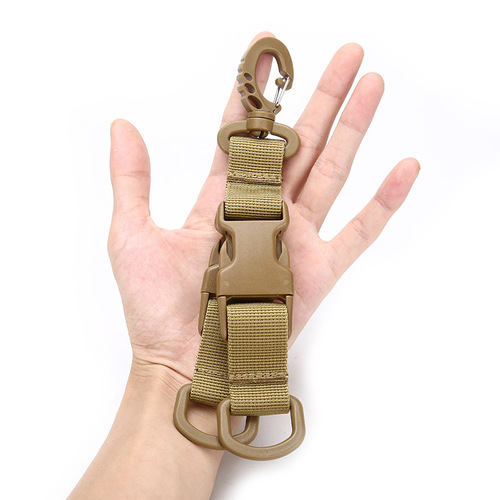 Nylon webbing universal buckle outdoor mountaineering swivel buckle waist hanging key D ring buckle tactical double-detachable butterfly buckle