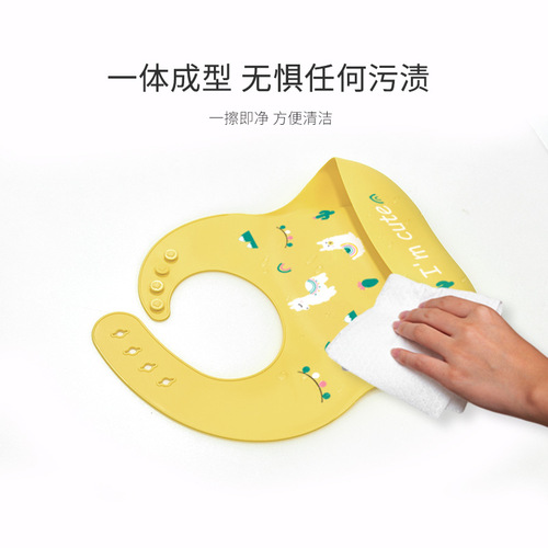 Baby bibs waterproof bibs children's eating silicone super soft rice pockets baby saliva pockets children's anti-dirty artifact